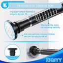 Small Tension Curtain Rod 18-32 Inch Spring Tension Rod Short Shower Curtain Rod No Drilling Adjustable Black Shower Rod,Heavy Duty