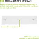 Champion Sports Official Size Pitcher's Plate with Metal Spikes, White, 24" x 6" x 1" (80)