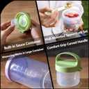 Portable & Airtight Food Storage Containers | 4-Piece Stackable Jars with Twist-Lock Lids | 60 oz Leak-Proof BPA-Free Jars for Snacks, Formula & Powder