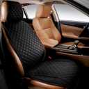 IVICY Faux Suede Front Car Seat Cover Durable, Non-Slip Seat Protector for Cars 1 Unit, Black