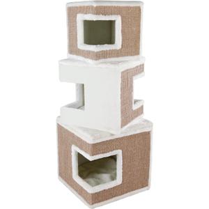 TRIXIE Lilo Cat Condo | 3-Story Condo Tower | Scratching Surface | Removable Cushions | Brown