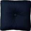 Thomasville At Home Cotton Twill Boxed Square Pillow, C-B (Blue), (1) Pillow with Filler, Indoor, Cotton