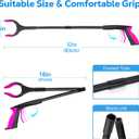Grabber Reacher Tool - 32 Extra Long Foldable Gripper and Reaching Tool - Heavy Duty Pick Up Stick Grabbers for Seniors, Trash, Surgery Recovery Must Haves Gifts (Black Purple)