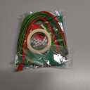 2 x Farbeniok Christmas Pearl Ring Pipe Cleaner Craft Kit, DIY Wreath Ornament Supplies Set with Beads, Bow for Tree Decor, Interior Decoration, School Bags, Children's Festival (Green)