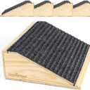 Dog Ramp for Stairs, Non-Slip Dog Stairs, Sturdy Wooden Pet Steps for Small Dogs and Cats Fits Staircase Indoor, Assist for Injured and Older Pets (4 Pack/S, Light Wood)