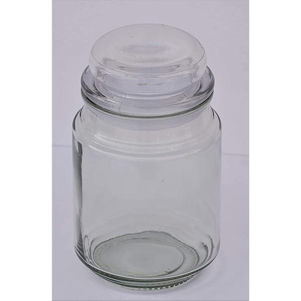 Glass Jar With glass Lid 3 Pcs 5"