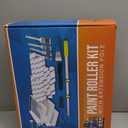 Paint Roller Kit with Extension Pole, 27 Piece Set, 2 to 4 Ft Pole, 4"9" Paint Rollers, Paint Brushes Set for Professional Painting,House Paint Roller for All Latex and Oil Paints & Stains