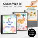 CRANBURY 9x12 Presentation Book (Black), 24-Pocket Folder with Clear Plastic Sleeves, Displays 48 Pages of 9 x 12 or A4 Documents, Certificates, Kids Art, Keepsakes, Acid-Free Portfolio Binder