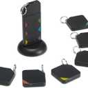 Amazon Basics Key Finder, Wallet, Pet, Phone, Item Locator - 6 Smart Trackers, 1 Remote, 100 ft (30 m) Range, up to 80dB alarm via RF signals. No phone, mobile app or WiFi required