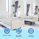 Moukeren 3 Pcs Hospital Bed Sheets Set Deep Pocket Fitted Sheet 36 with Elastic All Around Easy Care Knitted Jersey for Home/Nursing Home (Gray)
