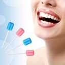 Outus 300 Pcs Toothettes Oral Swabs Disposable Mouth Swabs Sponge Bulk Dental Swabsticks Unflavored for Elderly Adults Mouth Cleaning Oral Cavity Care Health, Pink and Blue (Not Individual Packing)