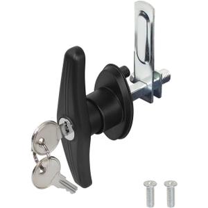 Truck Cap Camper Shell T-Handle Lock Latch Replacement Parts, Truck Bed Topper Door Locking Kit Accessories with Keys - Right Lock