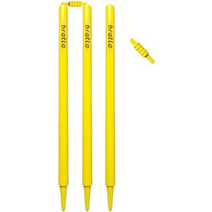 Cricket wickets with bails - Cricket Stumps Made of Wood, Set of 3 Stumps for Cricket with 2 bails, T20 Cricket Wicket, Cricket Stumps