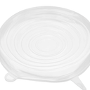 UXCELL Silicone Stretch Lids, 3 Pack - 6.5" Round Container & Bowl Covers, Reusable Silicone Lids for Cups, Bowls & Food, White