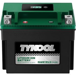 YTX12-BS STD LiFePO4 Lithium Motorcycle Battery,360CCA,2X Cranking Amps,Digital Readout,Compitable for BMW F850GS,Kawasaki Vulcan 900, BRP (Can-AM) DS250 ATV,Piaggio Vespa 300cc Scooter