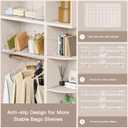 Criusia Adjustable Closet Purse Organizer Rack 28.8" Extra-Long Shelf Divider with 6 Base Panels & 8 Dividers Non-Slip Handbag Holder for Bags, Clothes, Kitchen, Office