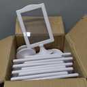 Double Sided Standing Picture Frames 4x6 White Photo Frames Two Sided Plastic Display Picture Frames for Table Numbers, Wedding, Birthday, Graduation - 4 Pack