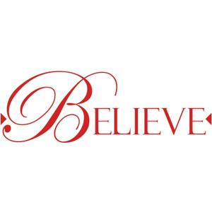 Family Believe Beautiful Quote Wall Decal Decoration Christmas Holidays Dcor Christmas Quotes Dcor Holiday Gift Lasts Years and Easily Removable - Size: 40 in(W) x 36 in(H)