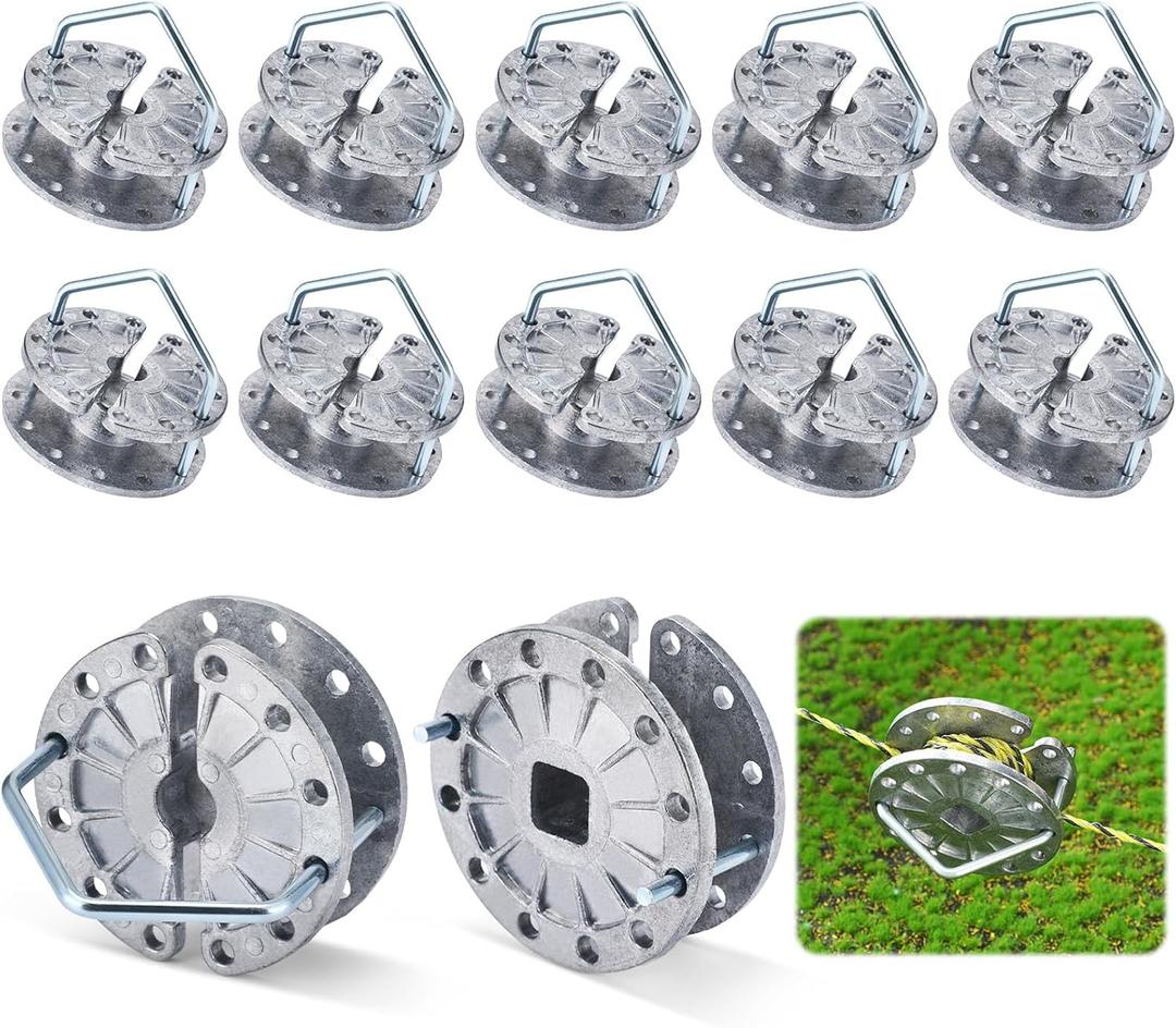 12 Pcs Electric Fence Tightener Wire Tightener Rapid Wire Tensioner, Fence Tensioner Strainer, Rapid Fence Wire Tensioner for Fencing Tool and Tightening Metal Fence Post