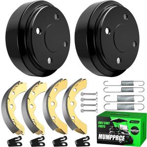Club Car Brake Repair Kits for DS 1995-UP&Precedent 2004-UP, Golf Cart Brake Drum Kit, Club Car Brake Drum/Hubs&Brake Shoes/Pads&Brake Spring Kit, OEM# 101823201 101816301 101791101