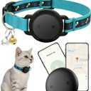 Android Cat Tracker Collar - Cats GPS Tracker Smart Pet Activity Tracker, No Subscription, Works with Google Find My App Bluetooth Finder Tag, Anti-Lost for Keys, Dog Items Blue