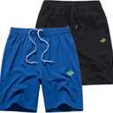 Vcansion 2 Pack Men's Outdoor Lightweight Hiking Shorts Quick Dry Sports Casual Running Shorts with Pockets (XXXL)