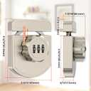 Combination Cabinet Lock, Keyless Drawer Lock for Adults, 180 Degree Door Locks ​with Code for Pantry, Cabinets, Drawers, Closets, Desk, Sliding Doors, Bedroom, Kitchen, Office (Nickel-1PC)