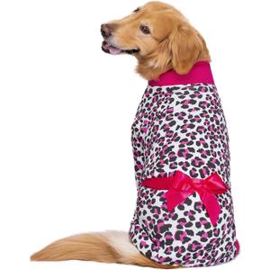 Medium Large Dog Recovery Suit for Dogs After Surgery Female Male Dog Neuter Spay Onesie for Shedding Prevent Licking Surgical Wound Dog Cone Alternative Leopard Print (30, Pink)