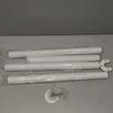 Closet Rods for Hanging Clothes, 17 to 69 Inches Stepless Adjustable Metal Closet Rod, 1.3 Inches Heavy Duty Clothes Hanging Rod for Closet Wardrobes Laundry RV, White