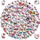 100pcs Hello Kitty Cute Stickers, Kawaii Sanrio Cartoon Waterproof Vinyl Decal for Teen Girl Kids Adult Laptop, Travel Case, Phone, Bike, Water Bottle, Guitar, Computer, Skateboard