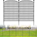 10 Panels No Dig Decorative Garden Fence - 40 in (H) x 23.6 ft (L), Dog Fence Outdoor for YardRustproof Metal Animal Barrier Ground Stakes Fencing for Garden, Patio, Flower Bed