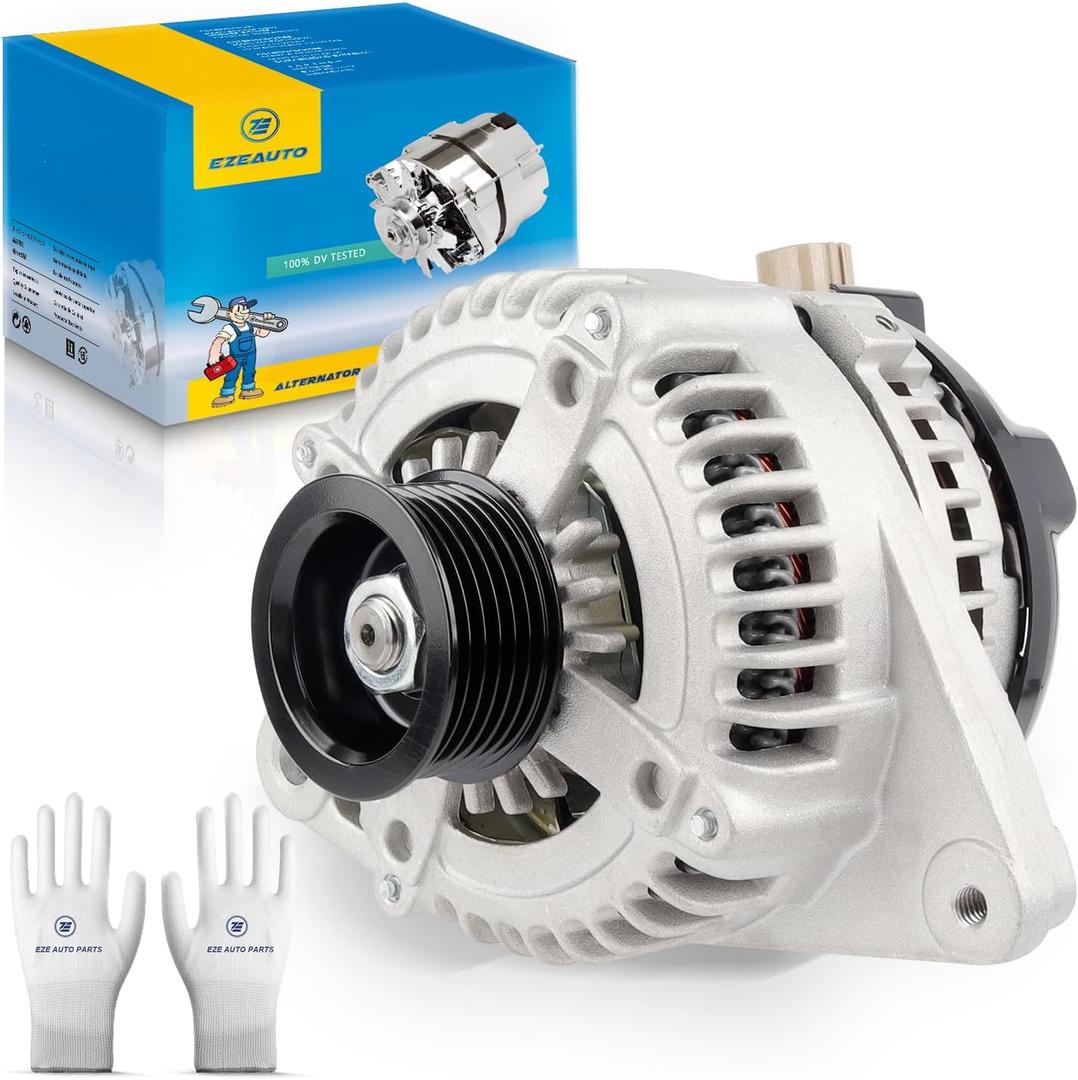 Ezexpreze 11032 New Alternator Compatible for Lexus RX330 V6 3.3L 2004-2006, for Highlander V6 3.3L 2004-2007, for Sienna V6 3.3L 2004-2006,130A High Output Alternator Replaces 104210-4180 104210-4190