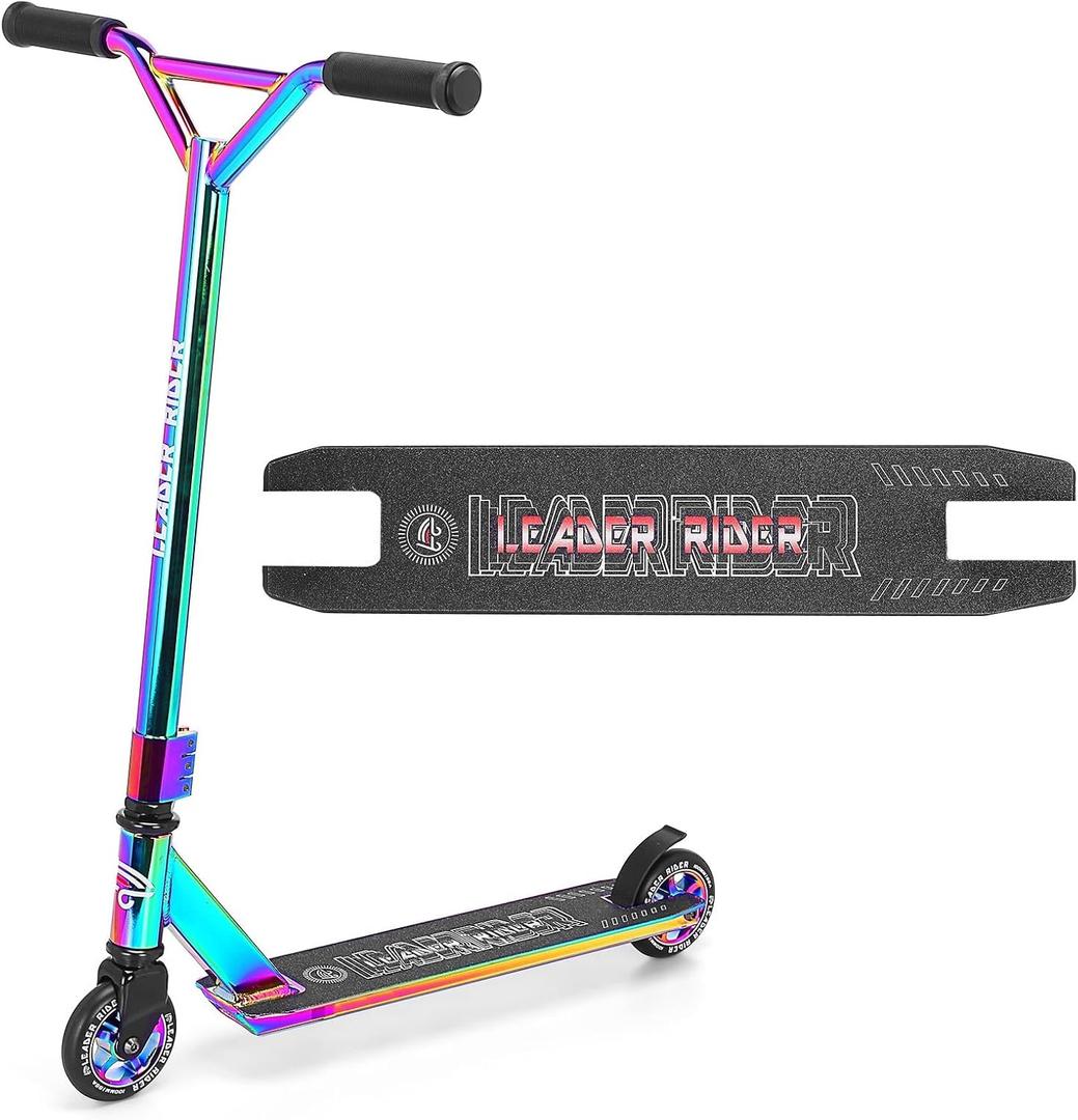 Pro Scooter - Stunt Scooter for 14 Years and Up - Perfect for Beginners Boys and Girls - Best Trick Scooter for BMX Freestyle Tricks(Colorful)