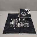 Remerry Christmas Pillow Covers Black White Merry Christmas Throw Pillow Cases 18 x 18 Inch Set of 4 Winter Snowflakes Boho Farmhouse Home Xmas Indoor Holiday Decor for Bed Sofa Couch (Boho Style)