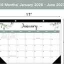 Desk Calendar 2026, Large Desk Calendar 12x17, 18 Months Desktop Calendar from JAN 2026 - JUN 2027, Floral Monthly Wall Calendars for Office School Home, Watercolor Flower