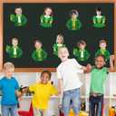 2 x St Patricks Day Classroom Bulletin Boards Decorations St. Patrick's Day DIY Cutouts March Leprechaun Suit and Dress Paper Cutting Green Irish