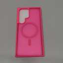 RALEAVO for Samsung Galaxy S23 Ultra Case Strong Magnetic Case [Compatible with Magsafe] Slim Shockproof Protective Phone Cover for S23 Ultra Phone Case with Translucent Hard Back, Hot Pink