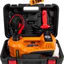 BEETRO Electric Car Jack 5 Ton 12V Hydraulic Jack Kit with Inflator Pump for Car Sedan MPV Tire Changing, Lifting Range 6-17.7''