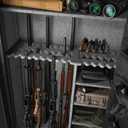 Adoreal Pistol Rack for Gun Safe, Gun Rack for 4 Handgun Pistol Holder for Gun Cabinet Storage & Organized Universal for Most Compact Pistols & Revolvers, Solid Vinyl Coating Non-Scratch