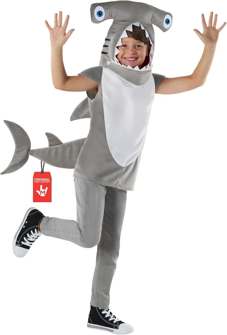 Morph Hammerhead Shark Costume Kids, Shark Costume Kids, Hammerhead Halloween Costumes For Boys (Large)