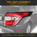 Dasbecan Right Passenger Side Tail Light Assembly with Bulb Compatible with Ford Escape Kuga 2017 2018 2019 Brake Rear Lamp, Right Passenger Side