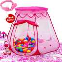 Pink Princess Tent Toys for 1 Year Old Girl Gifts Ball Pit for 1st Birthday Girl Gift Toddler Girl Easy Pop Up&Fold Up Indoor & Outdoor Use(Balls Not Included)
