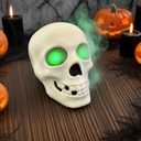 XMHBCSM Halloween Mist Maker,LED Skull Fogger with Light Up Eyes, Halloween Party Fog Machine Atomizer for Horror,Haunted House,Party,Dress Up,Halloween Decorations