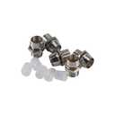 LED Holder, 5mm Light Emitting Diode Bezel for Panel Mount Display Socket Base, 50 pcs Silver Color Thread Mount Size 8mm