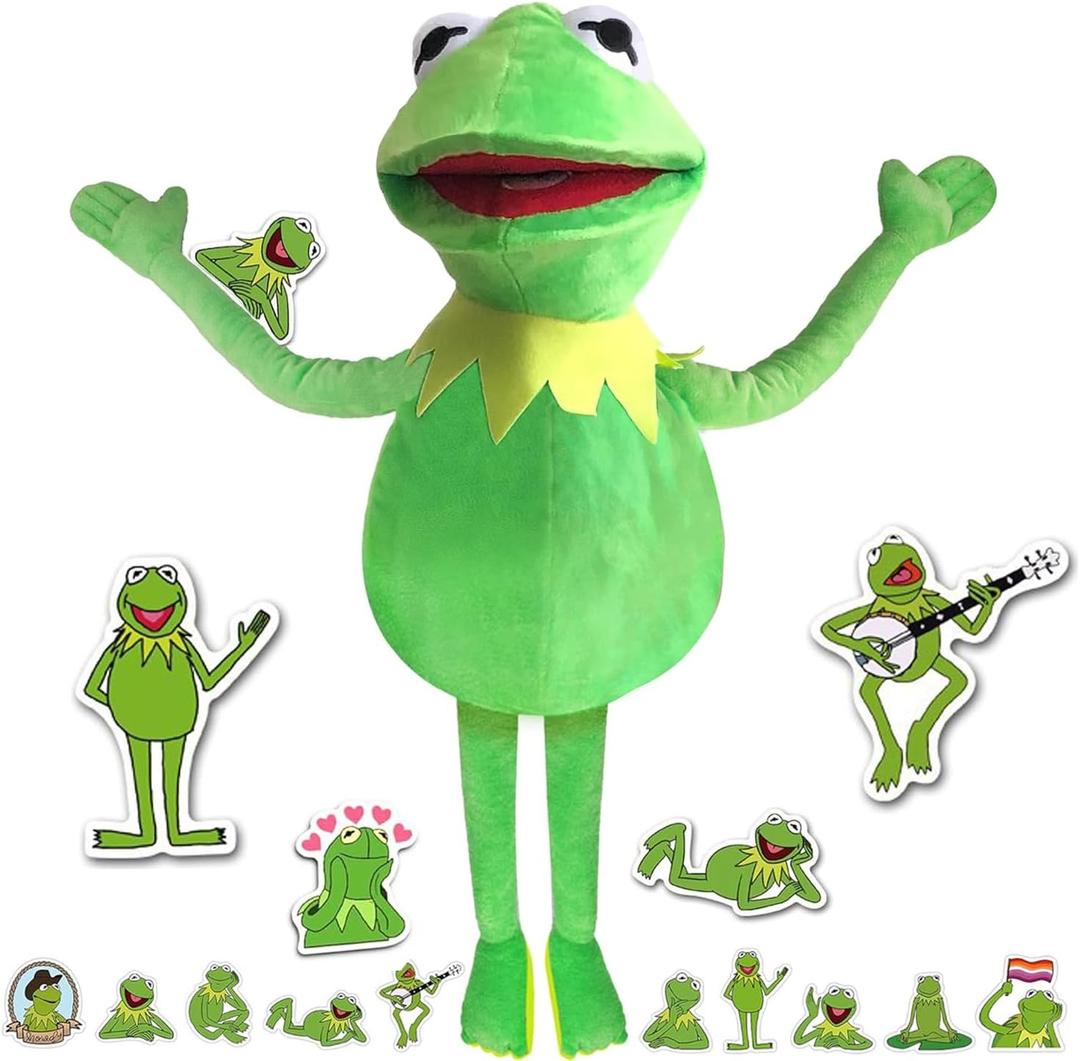 Kermit Frog Puppet, The Muppets Show, Soft Hand Frog Stuffed Plush Toy, Gift Ideas for Boys and Grils- 24 Inches
