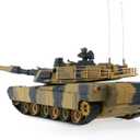 POCO DIVO Abrams M1A2 US Battle Tank RC Airsoft Panzer 1/24 Scale Model 2.4Ghz Remote Control Military Vehicle Combat Fight Infrared BB, 16"L x 6.5"W x 6"H