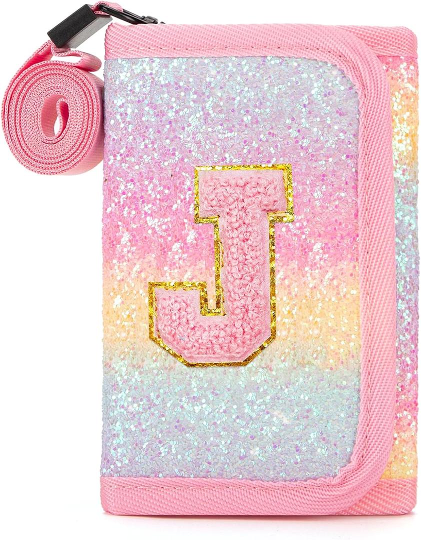 Kids Wallet for Girl Birthday Gifts for Girls Small Girls Wallet for Kids with Coin Pocket Toddler Girl Gifts Stuff (J, Colored)