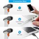 NetumScan Bluetooth 2D Barcode Scanner, 3 in 1 Automatic Wireless QR Barcode Reader USB Image Code Scanner for Store, Warehouse POS, Computer, Tablet, iPad, iPhone, Android