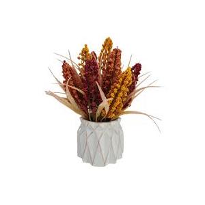 Small Ceramic Vase With Artificial Flowers