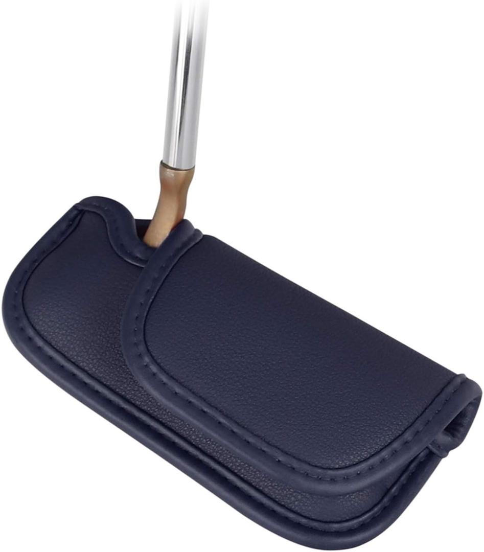 BIG TEETH Golf Head Cover Blade Putter Covers Leather Lightweight Golf Club Protector Compatible with Scotty Cameron Taylormade Odyssey (Blue)